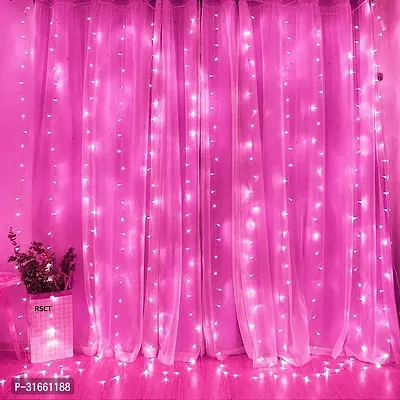 15 Meter LED Decorative Pixel Led String/Rice Light | 36 Feet Single Colour Diwali Still Led Ladi String Light for Home Decor (Pink)-thumb0