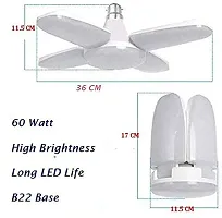 RSCT LED Bulb Lamp B22 Foldable Light, 25W 4-Leaf Fan Blade Bright LED Bulb with Angle Adjustable Home Ceiling Lights, AC160-265V, Home Decoration (Cool White)-thumb3