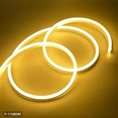 RSCT Neon Rope Light Silicon DC Light (5 Meter/16.4 Feet) or Indoor and Outdoor Flexible Waterproof Decorative Light with 12v DC Adapter Include- Warm White