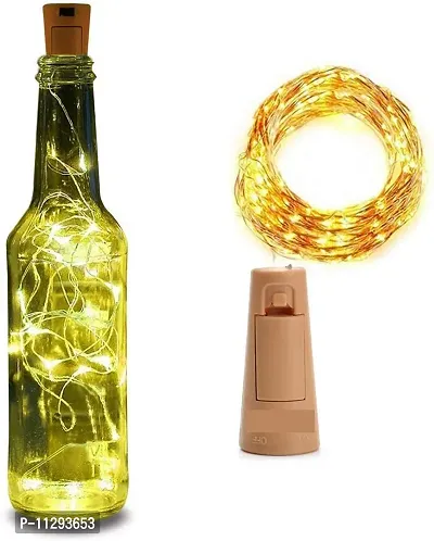 RSCT Cork led String Lights for Wine Bottles 20 Led Cork Lights - Bottle Cork Lights Waterproof Strip Lights for Garden Plants Decoration Party Wedding Christmas String Lights Warm White (1)-thumb0