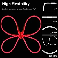 RSCT Neon Rope Light Silicon DC Light (5 Meter/16.4 Feet) or Indoor and Outdoor Flexible Waterproof Home Decorative Light with 12v DC Adapter Include- Red-thumb2