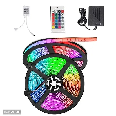 RSCT 4 Meter LED Strip Lights Waterproof LED Light Strip with Bright RGB Color Changing Light Strip with 24 Keys IR Remote Controller and Power Supply for Home (Multicolor)|| Make in India ||