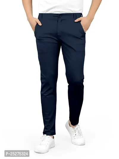 Classic Acrylic Solid Casual Trouser for Men