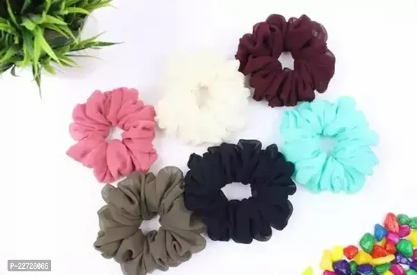 Satin Scrunchies For Women And Girls, Scrunchy And Hair Band For Women Pack Of 6