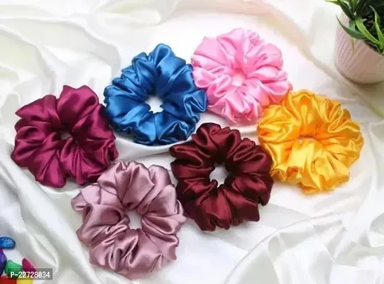 Satin Scrunchies For Women And Girls, Scrunchy And Hair Band For Women Pack Of 6