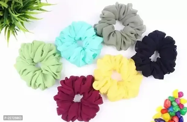 Satin Scrunchies For Women And Girls, Scrunchy And Hair Band For Women Pack Of 6