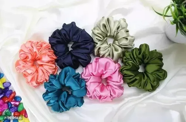 Satin Scrunchies For Women And Girls, Scrunchy And Hair Band For Women Pack Of 6