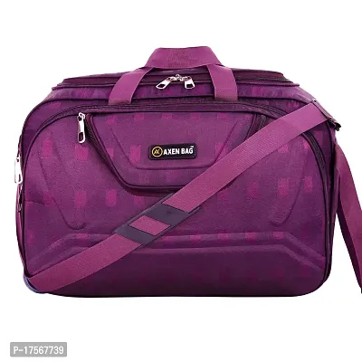 Axen Bags 60 L Strolley Duffel Bag - Stylish Travel Duffel Luggage Bag with Tow Wheel Travelling Men Women Bags - Large Capacity (AM01 Purple)