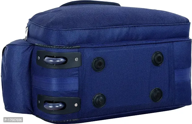 Epoch Nylon 55 litres Waterproof Strolley Duffle Bag- 2 Wheels - Luggage Bag - (Navy Blue)-thumb3