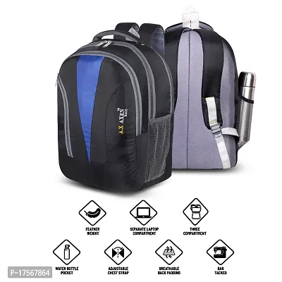 AXEN BAGS 34L Medium Laptop Backpack for a student, a professional, travelers (Black)-thumb5