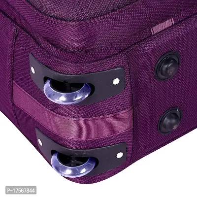 Duffle_PRO Nylon 55 litres Waterproof Strolley Duffle Bag- 2 Wheels - Luggage Bag (Purple)-thumb4