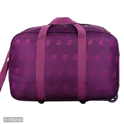 Axen Bags 60 L Strolley Duffel Bag - Stylish Travel Duffel Luggage Bag with Tow Wheel Travelling Men Women Bags - Large Capacity (AM01 Purple)-thumb4