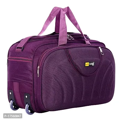 AXEN 55 LTR Stylish Nylon Travel Duffel Luggage Bag with Tow Wheels Travelling Men Women Bags