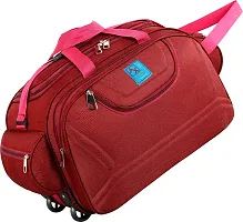 Epoch Nylon 55 litres Waterproof Strolley Duffle Bag- 2 Wheels - Luggage Bag - (RED) ONE Size-thumb4