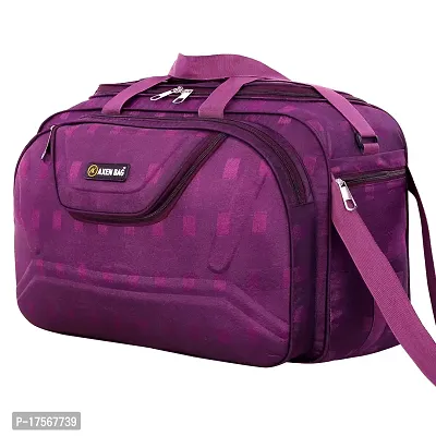 Axen Bags 60 L Strolley Duffel Bag - Stylish Travel Duffel Luggage Bag with Tow Wheel Travelling Men Women Bags - Large Capacity (AM01 Purple)-thumb3