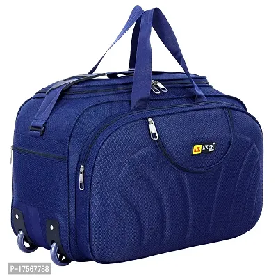 AXEN 55 LTR Stylish Nylon Travel Duffel Luggage Bag with Tow Wheels Travelling Men Women Bags