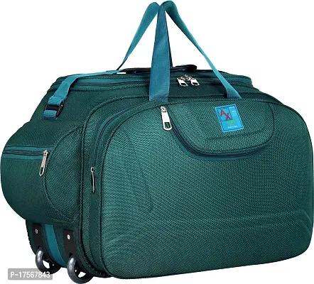 Epoch Nylon 55 litres Waterproof Strolley Duffle Bag- 2 Wheels - Luggage Bag - (Green)