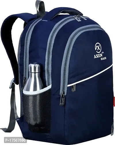 AXEN BAGS Laptop Backpack 34L Medium Laptop Backpack Water-Resistance For/Office Bag/School Bag/College Bag/Business Bag/Unisex Travel Backpack (Navy Blue)-thumb3