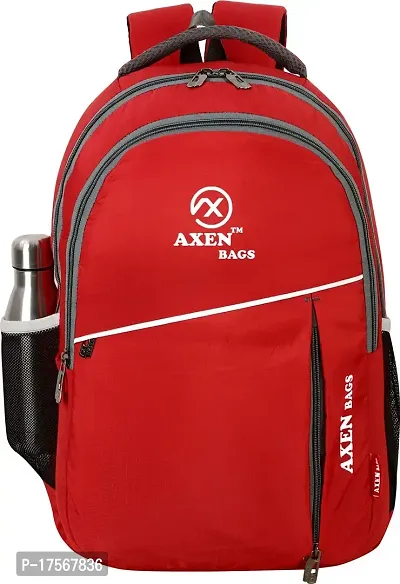 AXEN BAGS Laptop Backpack 34L Medium Laptop Backpack Water-Resistance For/Office Bag/School Bag/College Bag/Business Bag/Unisex Travel Backpack (Red)