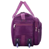 Duffle_PRO Nylon 55 litres Waterproof Strolley Duffle Bag- 2 Wheels - Luggage Bag (Purple)-thumb1