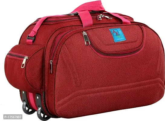 Epoch Nylon 55 litres Waterproof Strolley Duffle Bag- 2 Wheels - Luggage Bag - (RED) ONE Size-thumb0