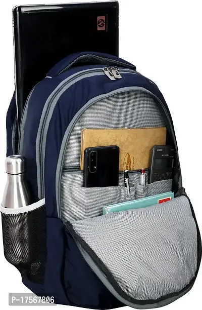 AXEN BAGS Laptop Backpack 34L Medium Laptop Backpack Water-Resistance For/Office Bag/School Bag/College Bag/Business Bag/Unisex Travel Backpack (Navy Blue)-thumb4
