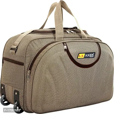 AXEN 55 LTR Stylish Nylon Travel Duffel Luggage Bag with Tow Wheels Travelling Men Women Bags