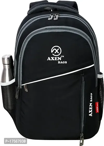 AXEN BAGS Laptop Backpack 34L Medium Laptop Backpack Water-Resistance For/Office Bag/School Bag/College Bag/Business Bag/Unisex Travel Backpack (Black)