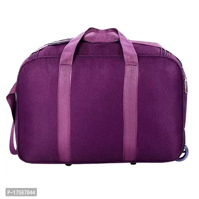 Duffle_PRO Nylon 55 litres Waterproof Strolley Duffle Bag- 2 Wheels - Luggage Bag (Purple)-thumb3