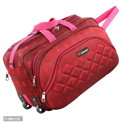 Stylish Fancy Polyester Solid Luggage Travel Bags With 2 Wheels-thumb4