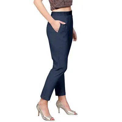 VM Knits Trousers Pants for Women/Western Trousers Pants for Women/Kurti Pant-Multi Color and Size Option