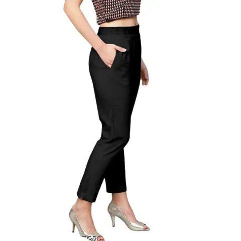 VM Knits Trousers Pants for Women/Western Trousers Pants for Women/Kurti Pant-Multi Color and Size Option