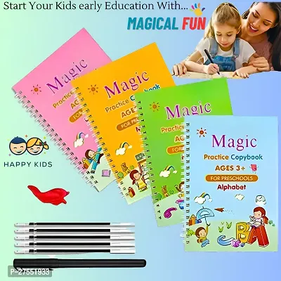 Magic Water 4 Book, 1 Pen And 10 Refills For Children-thumb0