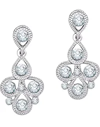 Stylish White Alloy American Diamond Jewellery Set For Women-thumb3