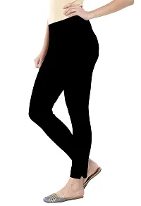 Comfort Lady Ankle Length Ethnic Wear Legging  (Black, Solid)-thumb1