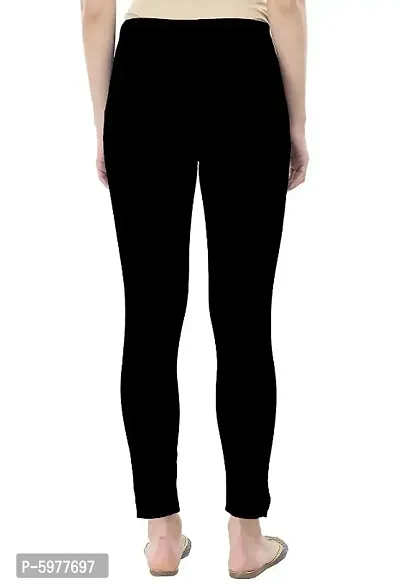 Comfort Lady Ankle Length Ethnic Wear Legging  (Black, Solid)-thumb3