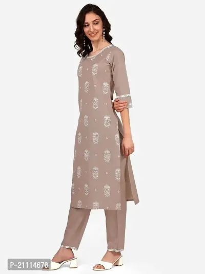 RIMS16 Women's Block Printed Cotton Blend Kurta Pant Sets-thumb4