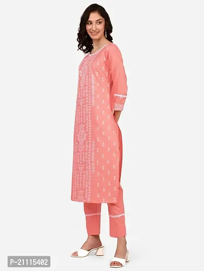 RIMS16 Women's Block Print Cotton Blend Kurta Pant Set-thumb4