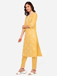 RIMS16 Women's Block Printed Cotton Blend Kurta Pant Set-thumb3