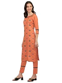 RIMS16 Women's Foil Printed Cotton Blend Kurti with Pant Set-thumb3