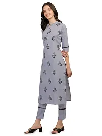 RIMS16 Foil Printed Cotton Blend Kurti with Pant for Women's-thumb3