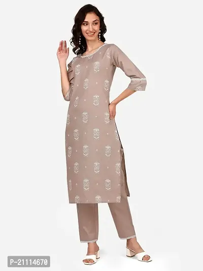 RIMS16 Women's Block Printed Cotton Blend Kurta Pant Sets-thumb0