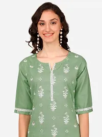 RIMS16 Block Printed Cotton Blend Kurta Pant Sets for Women's-thumb2