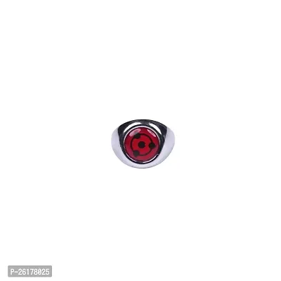 Offo Anime Ring | Stylish and Durable Desgin Ring for anime fans| Ideal for men and women (Three Tomoe Sharingan Ring)