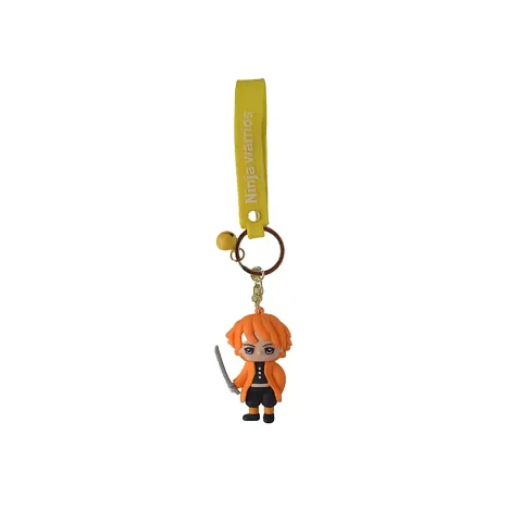 Offo?|| Anime Series : Naruto Anime Kakashi Keychain Soft Rubber 3D Designer Superhero Toy Keychain keyring for Bike & Car