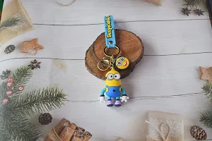 Offo?|| Cartoon Series : Despicable Me Minion Keychain Soft Rubber 3D Designer Superhero Toy Keychain keyring for Bike  Car-thumb1