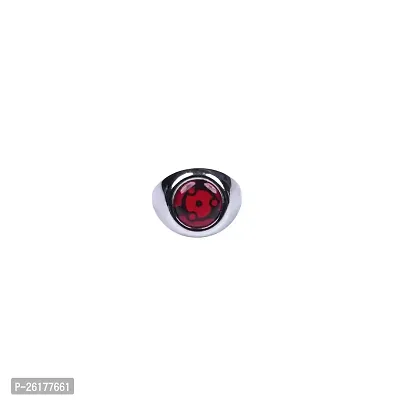 Offo Anime Ring | Stylish and Durable Desgin Ring for anime fans| Ideal for men and women (Madara's Eternal Magekyou Sharingan Ring)