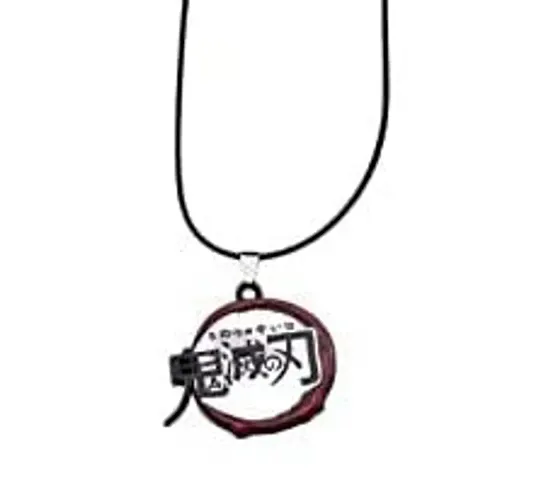 Offo Anime Inspired Locket with Double Bands Konoha Sign Logo Beautifully Designed Pendant Necklace, ideal gift For Boys, Men and Women