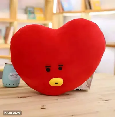 Offo?||BT21 Themed Soft Toy Cushion| Best Form of Gift | Stuffed Animals | BTS Themed BT21 Characters Heart Shaped Pillow (Tata)