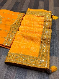 Stylish Art Silk Saree with Blouse For Women-thumb2